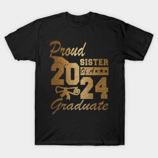 Tie Dye Proud sister of a 2024 Graduate Class of 2024 Senior T-Shirt